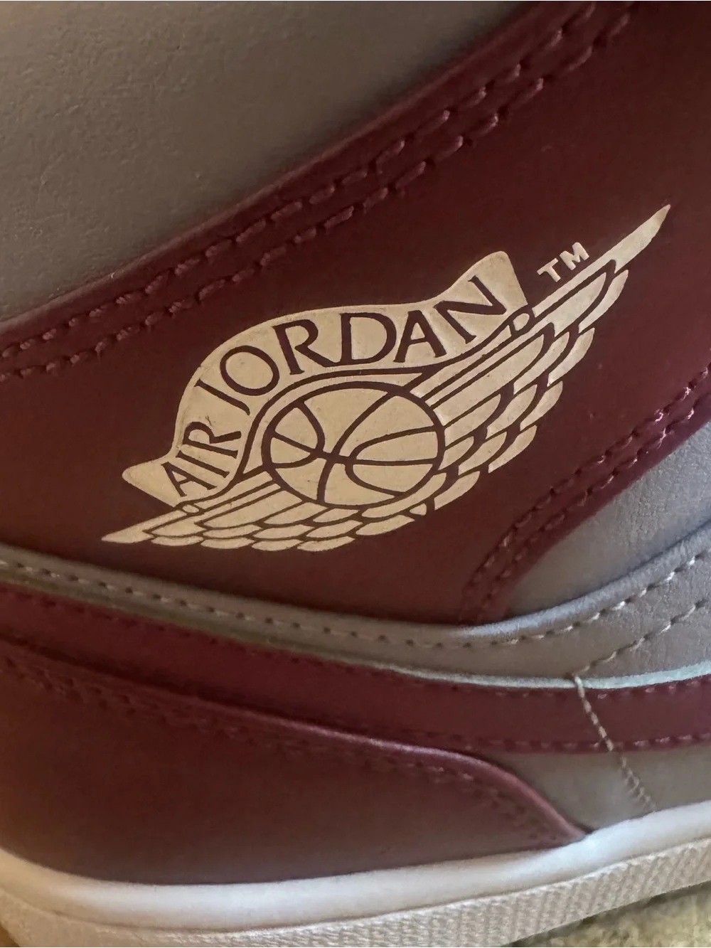 Nike Air Jordan 1 Mid Team Red Cherrywood Red Gray Men’s 10.5